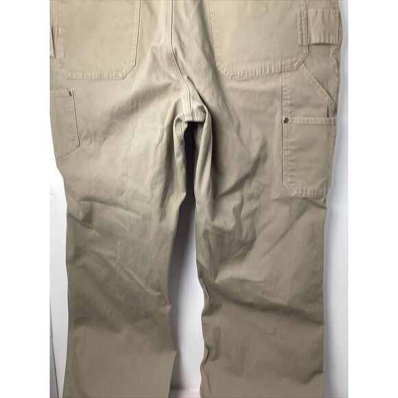 Duluth Trading Co Men's 42x30 Flex Fire Hose Carpenter Pants Tan - Picture 7 of 11